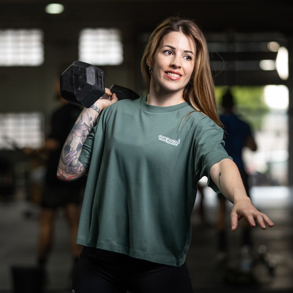 Cocowod ropa crosstraining Camiseta Mujer modelo Dominate Workout | Cropped Tee