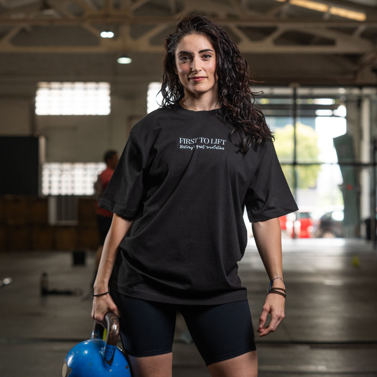 Cocowod ropa crosstraining Camiseta Mujer modelo First To Lift | Oversized