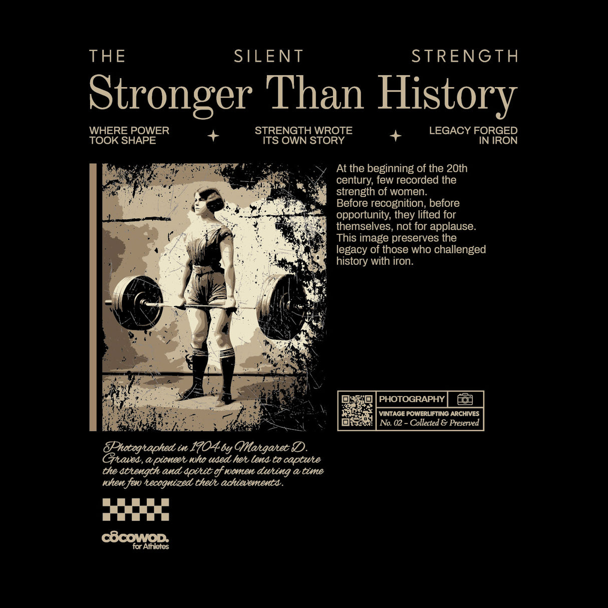 Cocowod ropa crosstraining Camiseta Mujer modelo Stronger Than History | Oversized