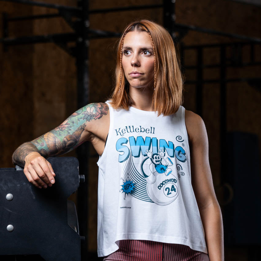 Cocowod ropa crosstraining Crop Tops modelo Kettlebell Swing | Crop Top