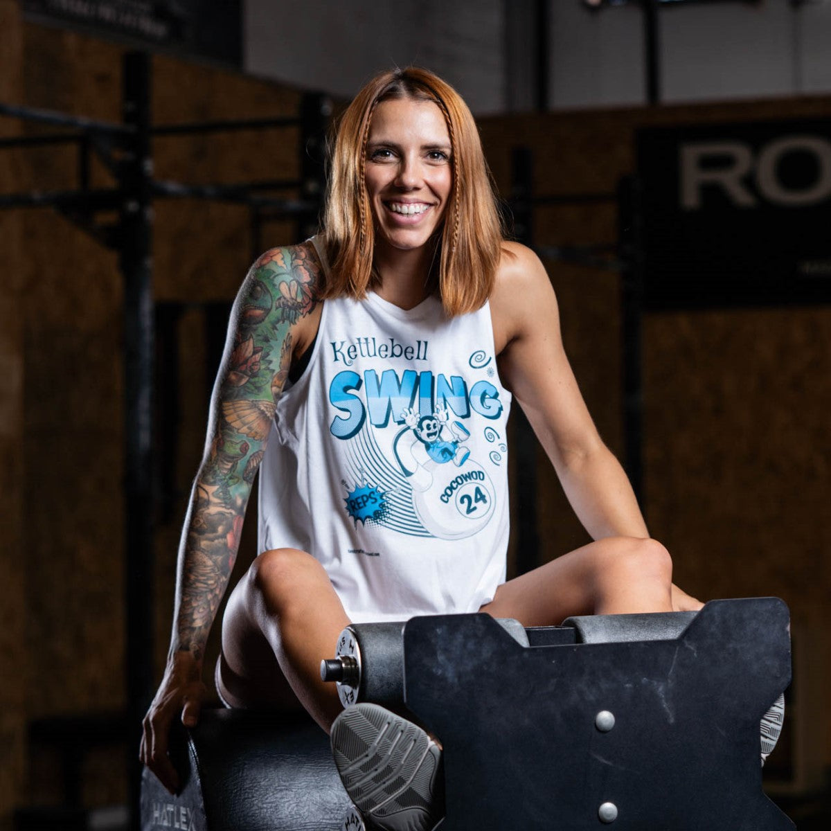 Cocowod ropa crosstraining Crop Tops modelo Kettlebell Swing | Crop Top